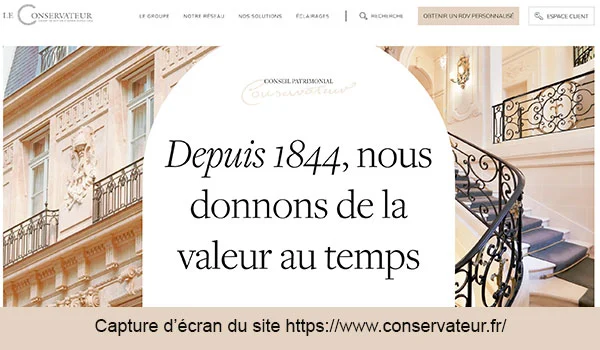 Se connecter sur le site www.conservateur.fr